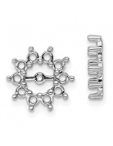 14k White Gold Fancy Diamond Earring Jacket Mountings No Stones Included de l' environnement