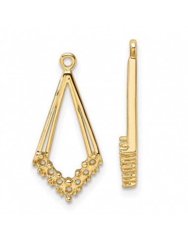 14k Diamond Shaped Diamond Earring Jacket Mountings No Stones Included Véritable concentré