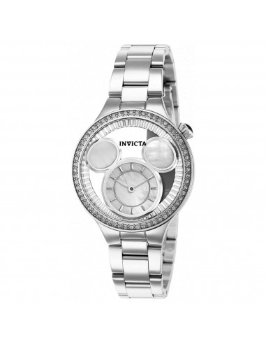 Invicta Women's Quartz Watch - Disney White MOP Dial Silver Tone Case | 36263 france