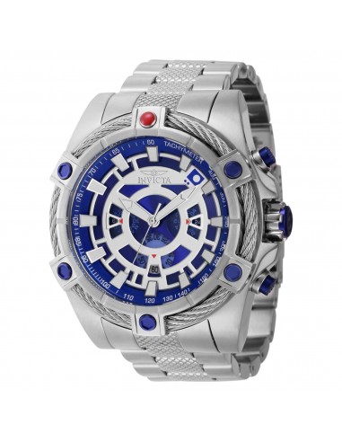 Invicta Men's Chronograph Watch - Star Wars R2-D2 Silver Tone and Blue Dial | 40088 du meilleur 