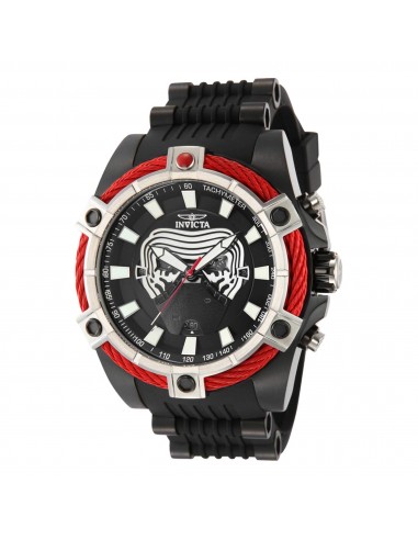 Invicta Men's Chrono Watch - Star Wars Kylo Ren Silver Tone and Black Dial | 40089 2023