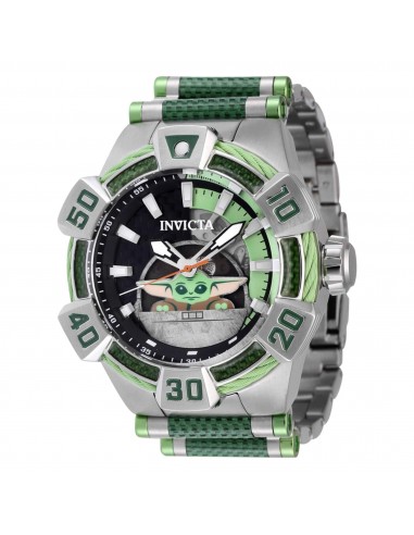 Invicta Men's Automatic Watch - Star Wars The Child Silver, Green Bracelet | 40607 vente chaude votre 