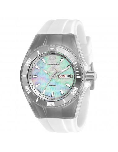 Technomarine Women's Quartz Watch - Cruise Monogram White Silicone Strap | TM-115322 en stock