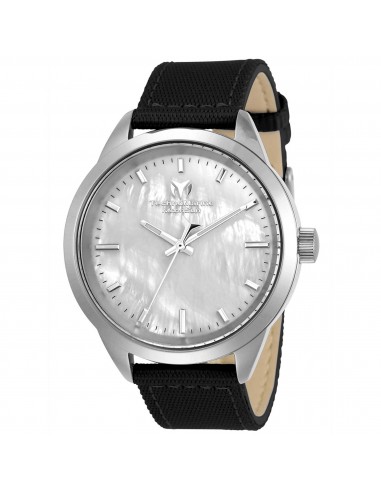 Technomarine Women's Quartz Watch - MoonSun White MOP Dial Black Strap | TM-820000 Livraison rapide