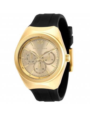 Technomarine Women's Quartz Watch - MoonSun Gold Tone Dial Black Strap | TM-820018 shop