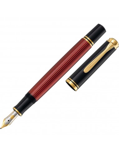 Pelikan Fountain Pen - Souveran M400 Black and Red Resin Barrel, Fine Nib | 904771 prix pour 