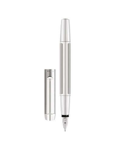 Pelikan Fountain Pen - Pura P40 Silver Aluminum Barrel and Steel Medium Nib | 951970 vous aussi creer 