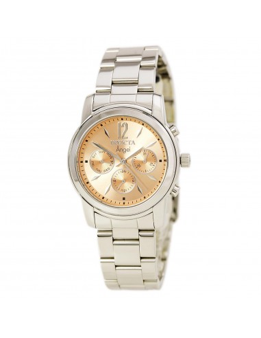 Invicta 0462 Women's Angel Rose Gold Sunray Dial Stainless Steel GMT Watch Les magasins à Paris et en Île-de-France