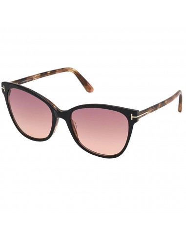 Tom Ford Women's Sunglasses - Ani Gradient Bordeaux Lens Black Frame | FT08445805T la livraison gratuite