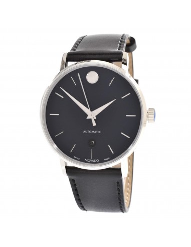 Movado Men's Automatic Watch - Museum Classic Blue Dial Black Leather Strap | 0607299 outlet