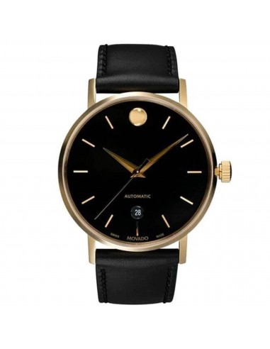 Movado Men's Automatic Watch - Museum Classic Black Dial Leather Strap | 0607300 ou a consommer sur place