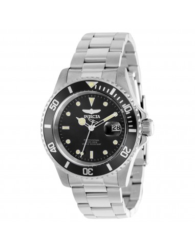 Invicta Men's Watch - Pro Diver Quartz Silver Tone and Black Rotating Bezel | 37155 Véritable concentré