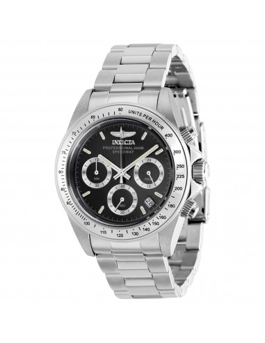 Invicta Men's Watch - Speedway Black Dial Silver Stainless Steel Bracelet | 37168 des créatures d'habitude