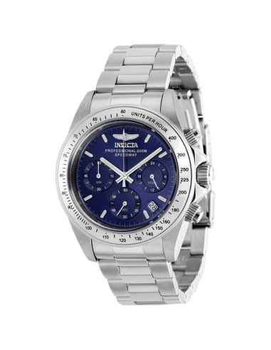 Invicta Men's Watch - Speedway Blue Dial Silver Stainless Steel Bracelet | 37169 solde