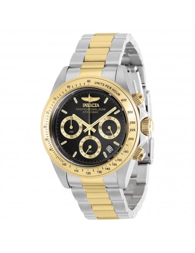 Invicta Men's Chronograph Watch - Speedway Black Dial Two Tone Bracelet | 37172 acheter en ligne