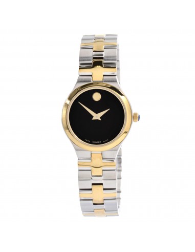 Movado Women's Quartz Watch - Juro Black Dial Two Tone Bracelet | 0607445 pas cheres