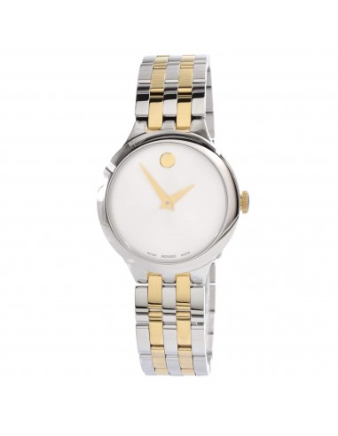 Movado Unisex Quartz Watch - Veturi Silver Tone Dial Two Tone Bracelet | 0607496 Fin de série