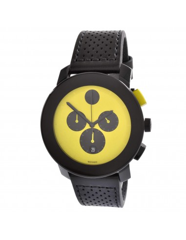 Movado Men's Watch - Bold Evolution Chronograph Yellow and Black Dial Strap | 3600766 paiement sécurisé