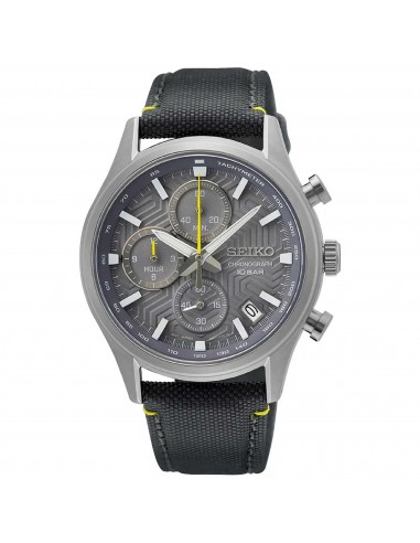 Seiko Men's Quartz Watch - Dress Chronograph Grey Dial Nylon Strap Date | SSB423P1 suggérées chez