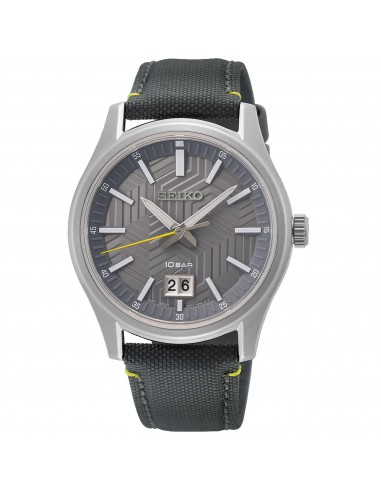 Seiko Men's Quartz Watch - Conceptual Regular Grey Dial Nylon Strap Date | SUR543P1 soldes