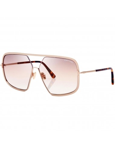 Tom Ford Women's Sunglasses - Warren Rose Gold Frame Brown Mirror Lens | FT08676328G Jusqu'à 80% De Réduction