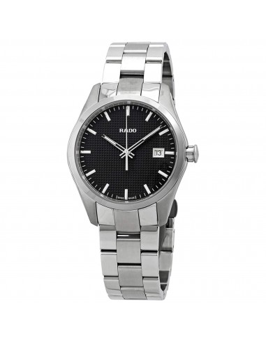 Rado Men's Quartz Watch - Hyperchrome Black Dial Silver Tone Bracelet | R32297163 brillant des détails fins