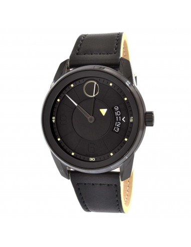 Movado Men's Watch - Trend Black Stainless Steel Case Leather Strap Quartz | 3600696 Economisez 