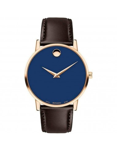 Movado Men's Watch - Museum Classic Quartz Yellow Gold Case Brown Strap | 0607316 une grave pollution 