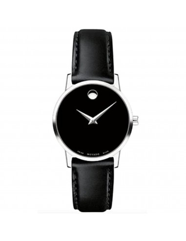 Movado Women's Watch - Museum Classic Silver Tone Case Black Dial Strap | 0607317 france