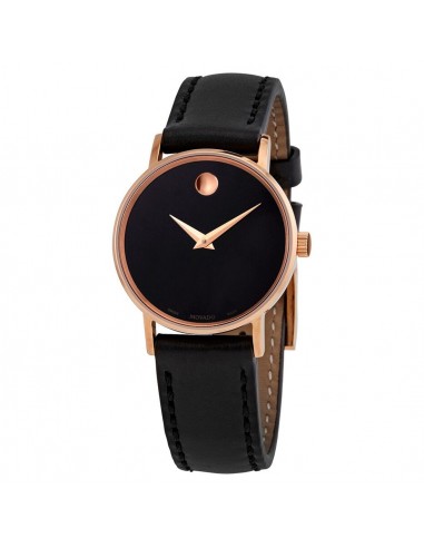 Movado Women's Watch - Museum Classic Rose Gold Tone Case Black Dial Strap | 0607320 l'achat 