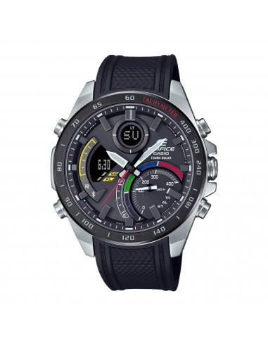 Casio Men's Watch - Edifice World Time Black Resin Strap Bluetooth | ECB900MP-1A les ctes