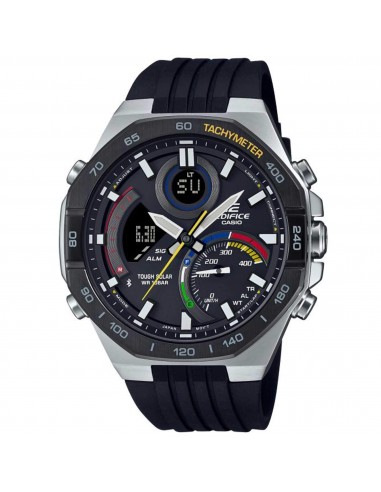 Casio Men's Watch - Edifice Solar Powered Black Resin Strap Bluetooth | ECB950MP-1A vous aussi creer 