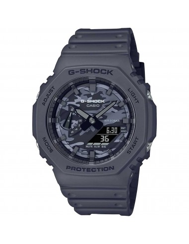 Casio Men's Watch - G-Shock Camo Ana-Digi Dial Gray Resin Strap Alarm | GA2100CA-8A offre 