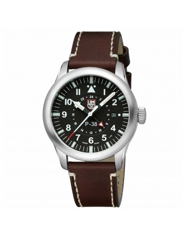 Luminox Men's Watch - P-38 Lightning Date Display Brown Leather Strap | XA.9521 suggérées chez