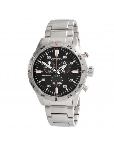 Citizen Men's Watch - Eco-Drive Chronograph Black Dial Steel Bracelet | AT2520-89E Toutes les collections ici