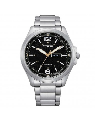 Citizen Men's Watch - Eco-Drive Black Dial Silver Tone Steel Bracelet | AW0110-82E hantent personnes