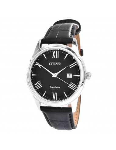 Citizen Men's Watch - Eco-Drive Black Dial Leather Strap Power Reserve | AW1231-07E offre 