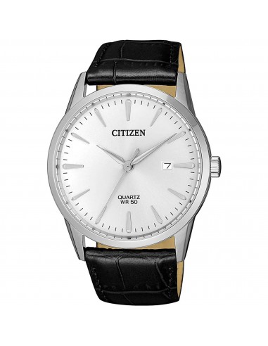 Citizen Men's Watch - Date Display Silver Tone Dial Calf Leather Strap | BI5000-10A en linge