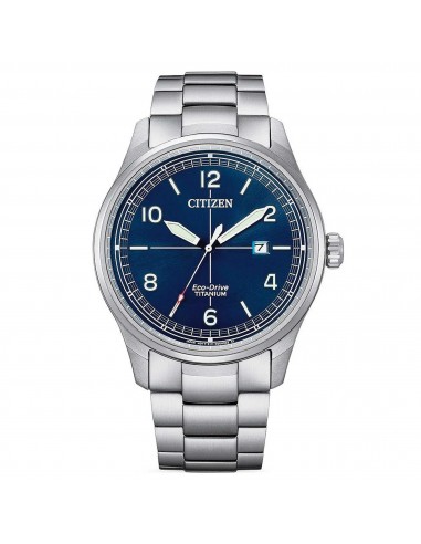 Citizen Men's Watch - Eco-Drive Blue Dial Silver Tone Titanium Bracelet | BM7570-80L de la marque