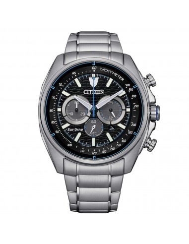 Citizen Men's Watch - Eco-Drive Chrono Black Dial Silver Tone Bracelet | CA4560-81E Dans la société mordern