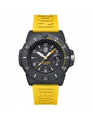 Luminox Men's Watch - Navy Seal Date Rotating Bezel Yellow Rubber Strap | XS.3601.GF la colonne vertébrale