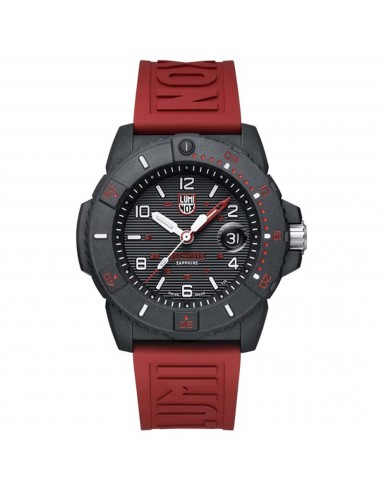 Luminox Men's Watch - Navy Seal Date Display Black Dial Red Rubber Strap | XS.3615.RF Les êtres humains sont 