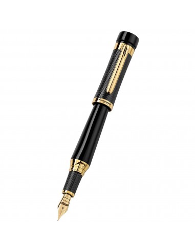 Montegrappa Fountain Pen - F1 Speed Podium Yellow Gold and Black, Fine | ISS1L2BC les ctes