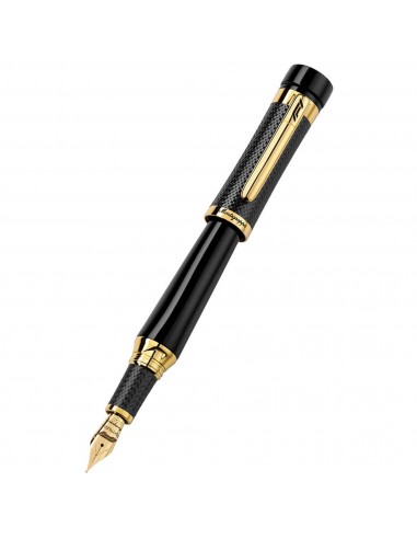 Montegrappa Fountain Pen - F1 Speed Podium Yellow Gold and Black, Medium | ISS1L3BC de France