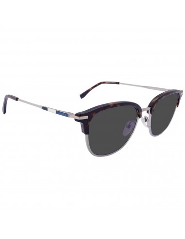 Lacoste Men's Sunglasses - Full Rim Silver and Black Round Metal Frame | L106SND 045 livraison et retour toujours gratuits