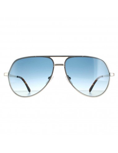 Lacoste Unisex Sunglasses - Blue Gradient Lens Silver Aviator Frame | L250SE 040 Livraison rapide