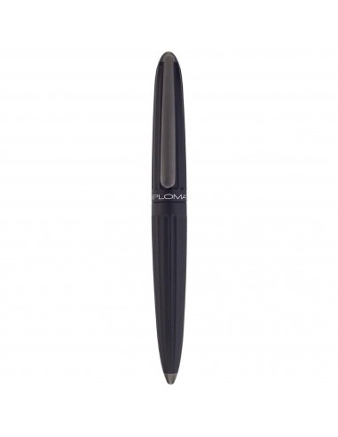 Diplomat Fountain Pen - Aero Black Glossy Aluminum with Steel Broad Nib | D40301028 Amélioration de cerveau avec