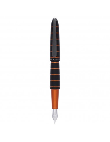 Diplomat Fountain Pen - Elox Black/Orange Aluminum, Fine | D40351023 votre