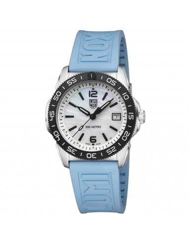 Luminox Men's Quartz Watch - Pacific Diver Ripple Coastal Blue Rubber Strap | 3124.M prix