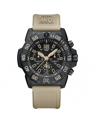 Luminox Men's Chronograph Watch - Navy Seal Black Dial Beige Strap | 3590.NSF.SET pour bénéficier 